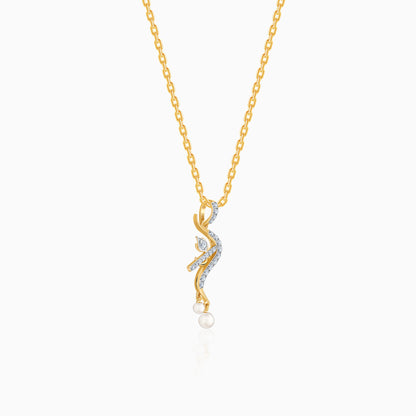 Gold Kanha Pendant with Lab Grown Diamond Pendant