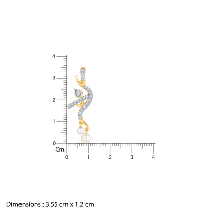 Gold Kanha Pendant with Lab Grown Diamond Pendant
