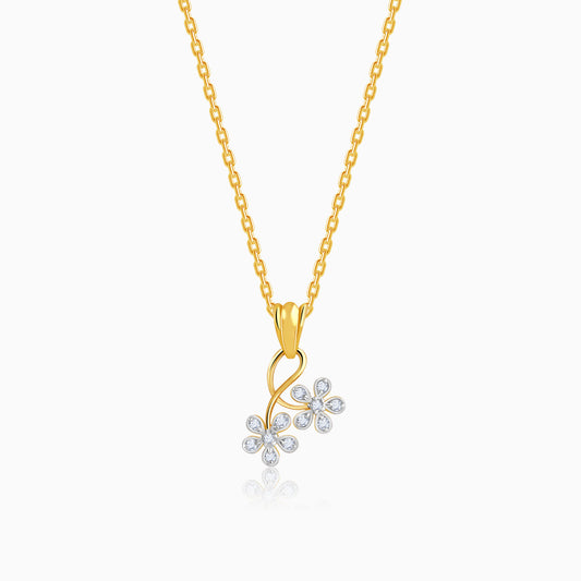 Gold Blooming Shine Lab Grown Diamond Pendant
