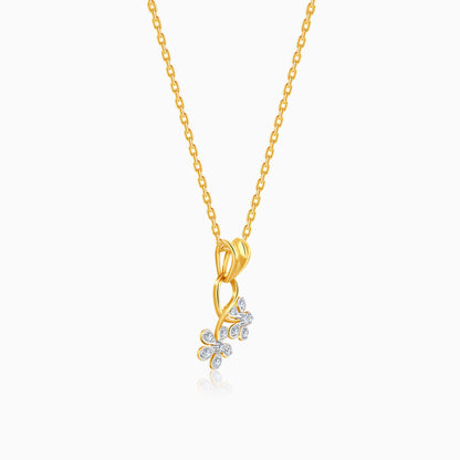 Gold Blooming Shine Lab Grown Diamond Pendant