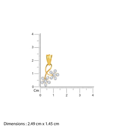 Gold Blooming Shine Lab Grown Diamond Pendant