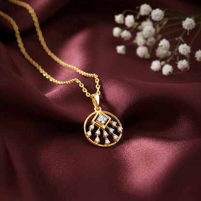 Gold Admiring Shine Lab Grown Diamond Pendant