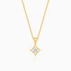 Gold Rhombus Floret Lab Grown Diamond Pendant