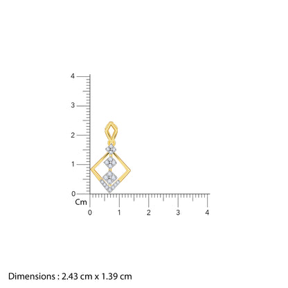 Gold Geometric Shine Lab Grown Diamond Pendant