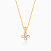 Gold Floral Muse Lab Grown Diamond Pendant