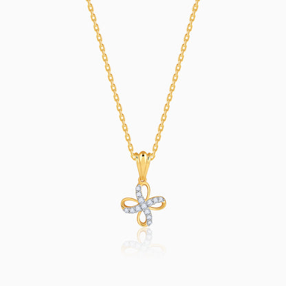 Gold Floral Muse Lab Grown Diamond Pendant