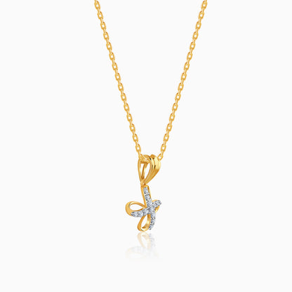 Gold Floral Muse Lab Grown Diamond Pendant