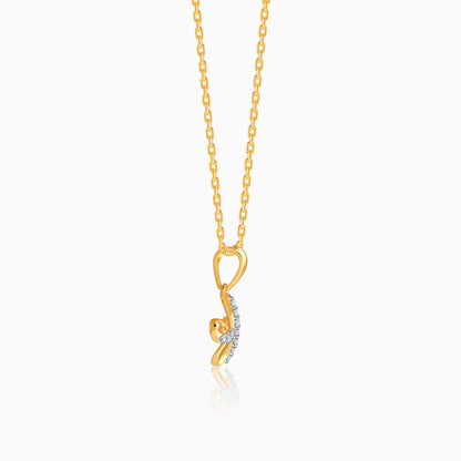 Gold Floral Muse Lab Grown Diamond Pendant