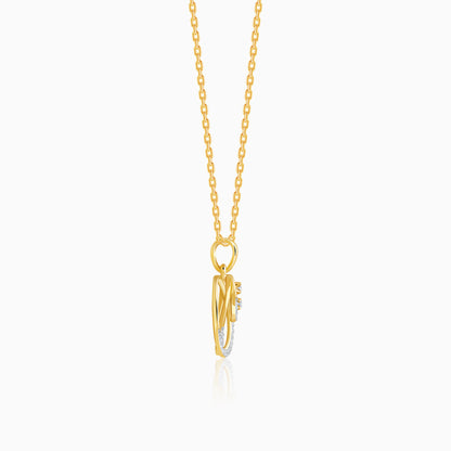 Gold Tangle Lab Grown Diamond Pendant