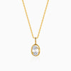 Gold Bloom Arc Lab Grown Diamond Pendant