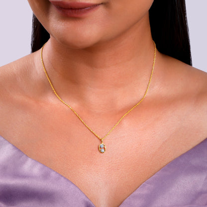 Gold Bloom Arc Lab Grown Diamond Pendant