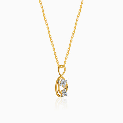Gold Bloom Arc Lab Grown Diamond Pendant