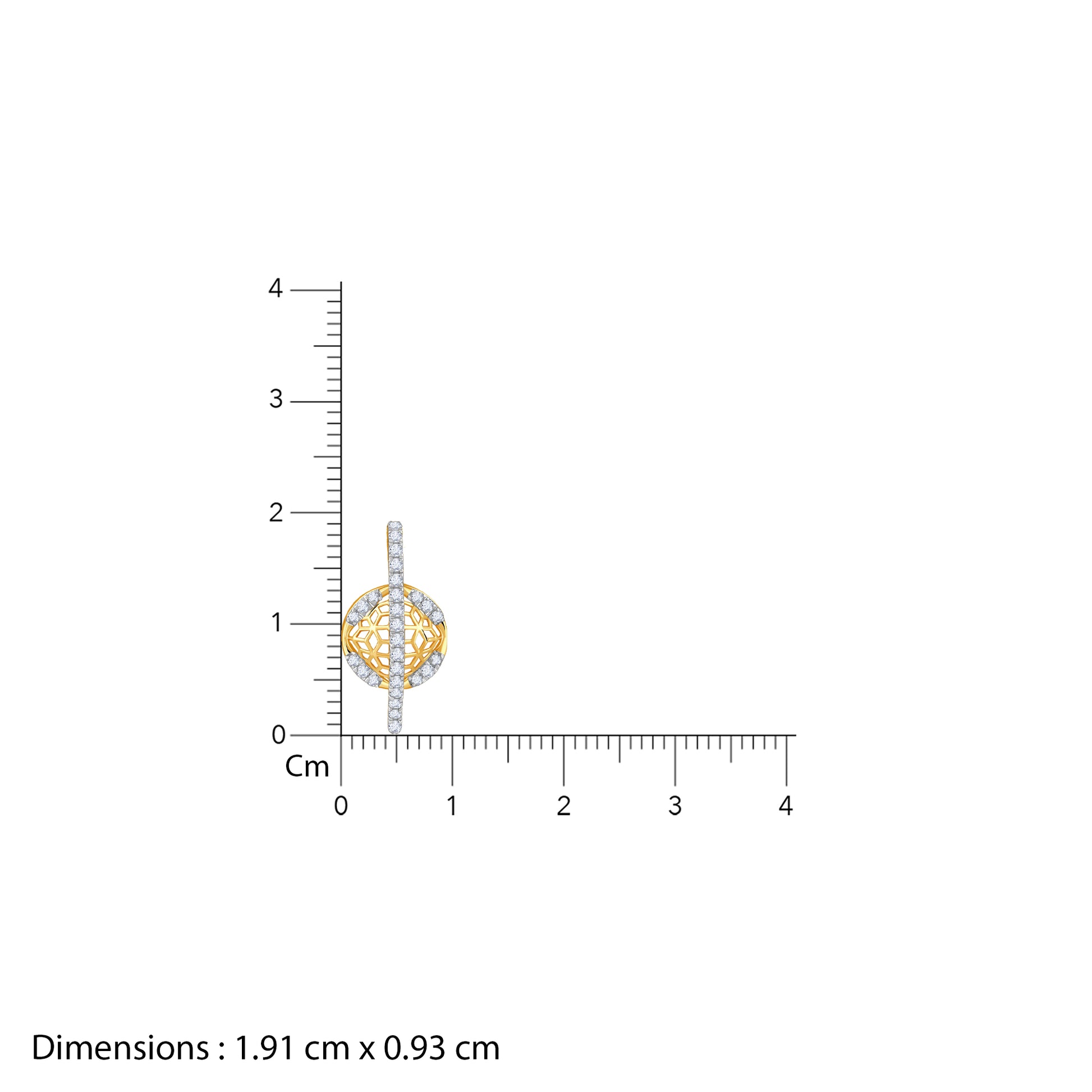 Gold Floral Charm Lab Grown Diamond Pendant