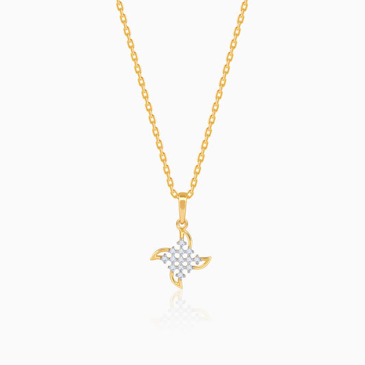 Gold Windmill Lab Grown Diamond Pendant