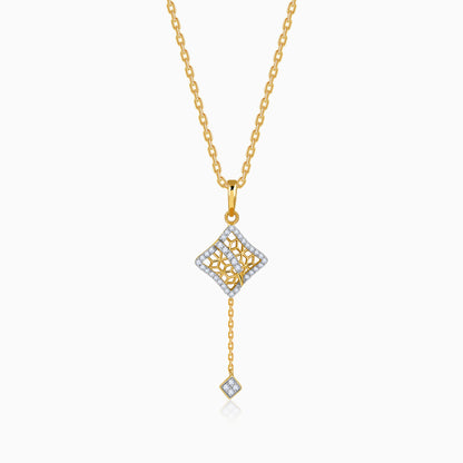 Gold Luma Drop Lab Grown Diamond Pendant