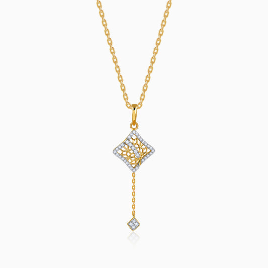 Gold Luma Drop Lab Grown Diamond Pendant