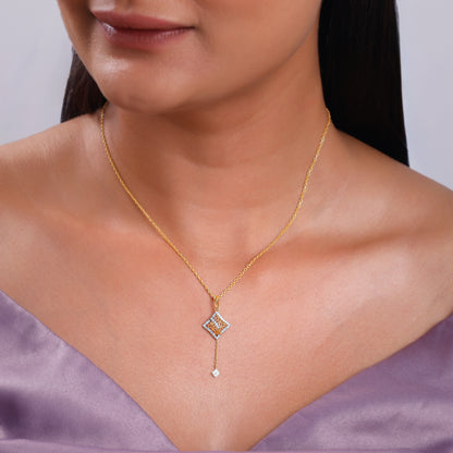 Gold Luma Drop Lab Grown Diamond Pendant