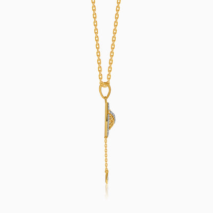Gold Luma Drop Lab Grown Diamond Pendant