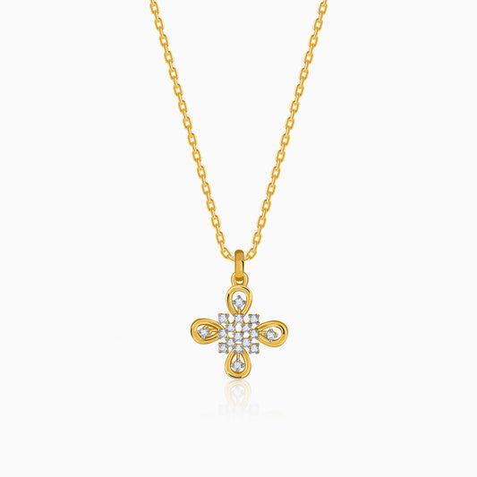 Gold Elara Spiral Lab Grown Diamond Pendant