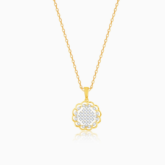 Gold Simple Rendezvous Diamond Pendant