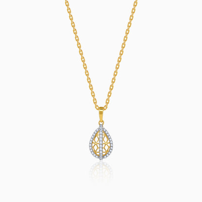 Gold Solene Tear Lab Grown Diamond Pendant