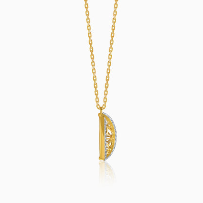 Gold Solene Tear Lab Grown Diamond Pendant