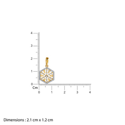 Gold Aurum Edge Lab Grown Diamond Pendant