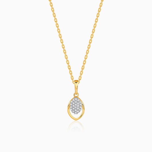 Gold Eternal Dew Lab Grown Diamond Pendant