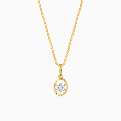 Gold Aurora Spark Lab Grown Diamond Pendant