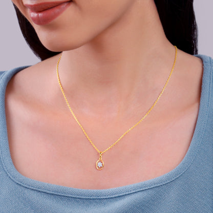 Gold Aurora Spark Lab Grown Diamond Pendant