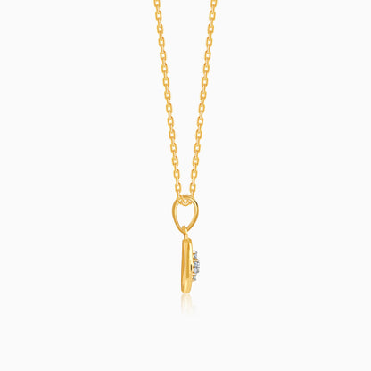 Gold Aurora Spark Lab Grown Diamond Pendant