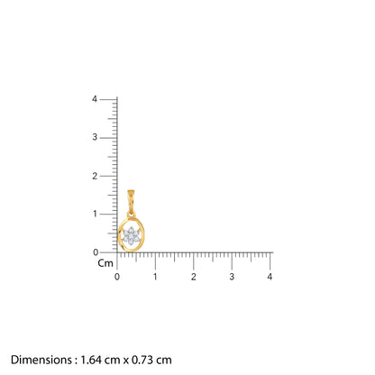 Gold Aurora Spark Lab Grown Diamond Pendant