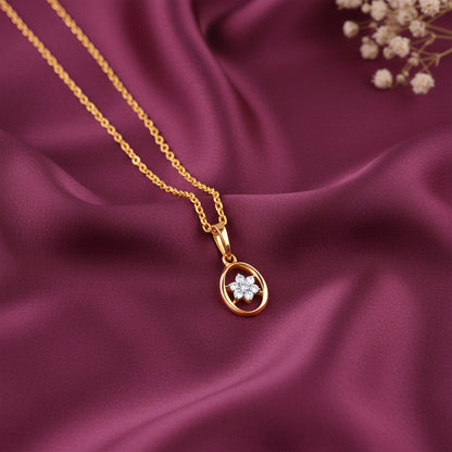 Gold Aurora Spark Lab Grown Diamond Pendant