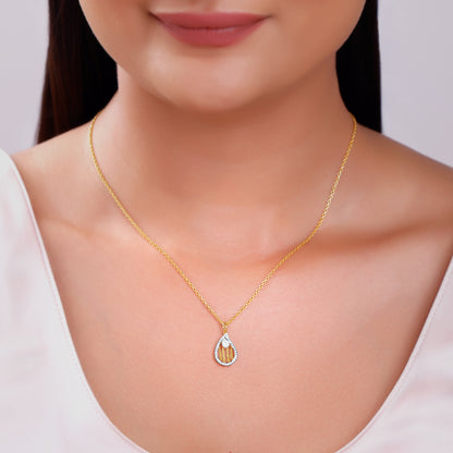 Gold Luma Teardrop Lab Grown Diamond Pendant