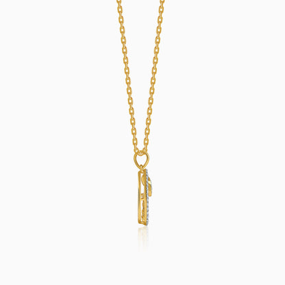 Gold Luma Teardrop Lab Grown Diamond Pendant