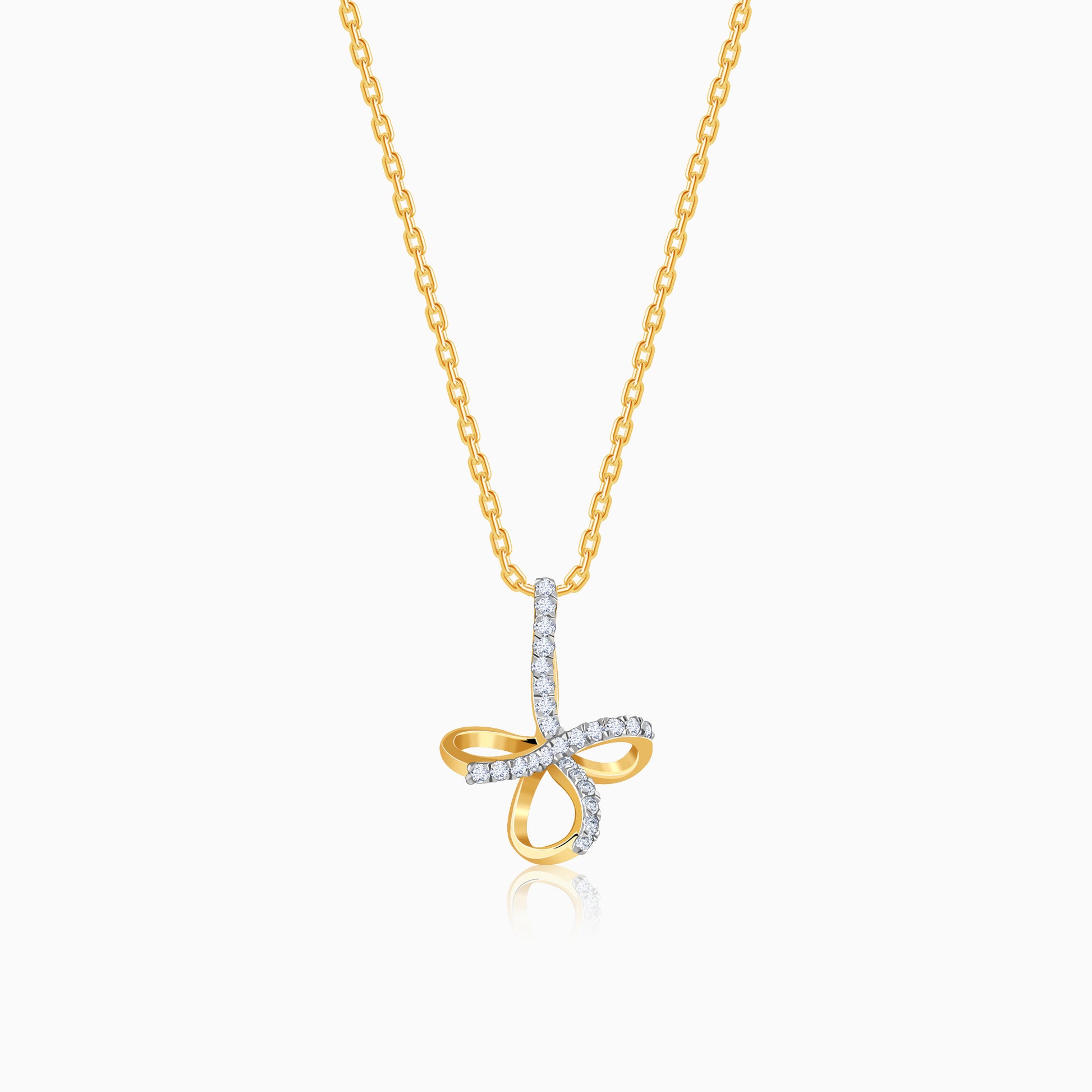 Gold Timeless Tear Lab Grown Diamond Pendant