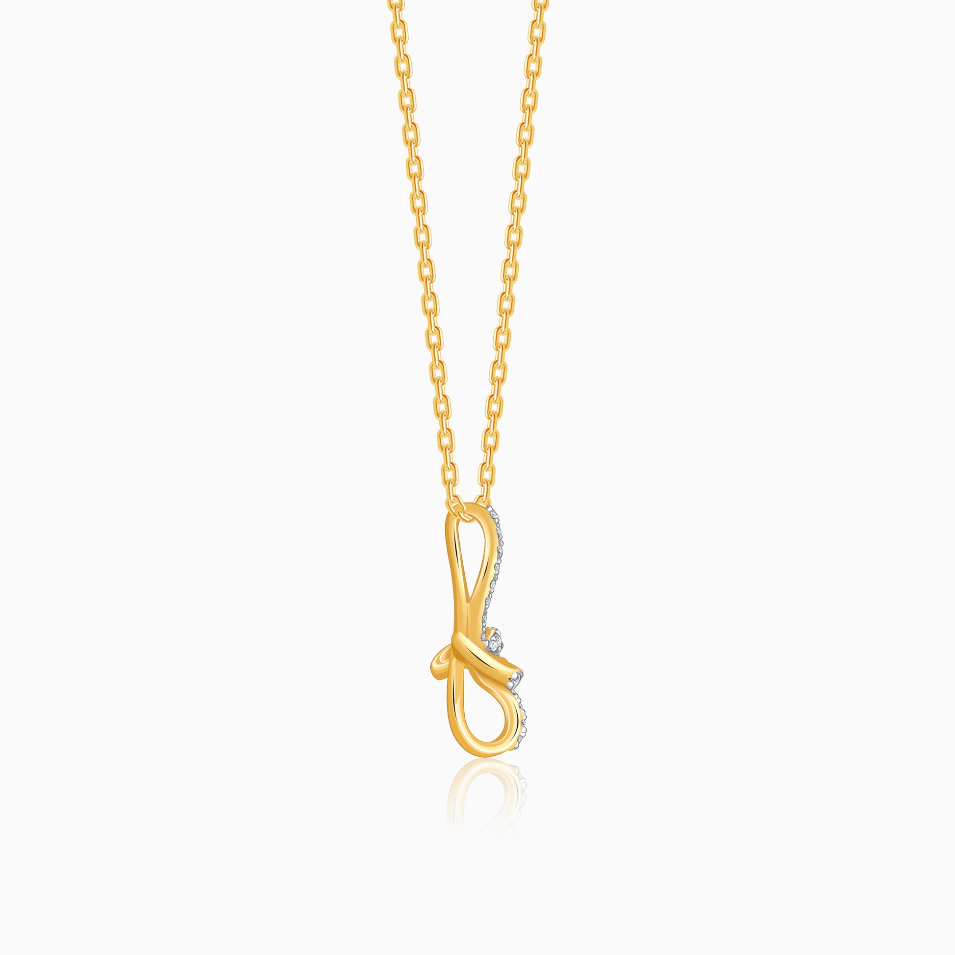 Gold Timeless Tear Lab Grown Diamond Pendant