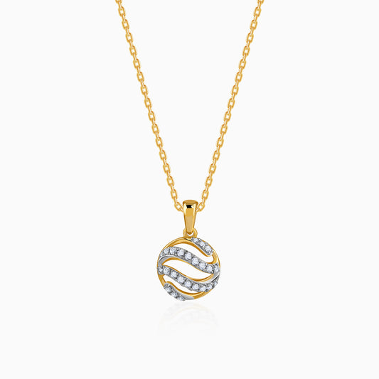 Gold Orbelle Lab Grown Diamond Pendant
