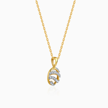 Gold Orbelle Lab Grown Diamond Pendant