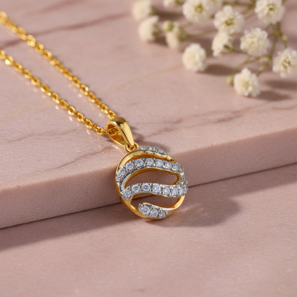 Gold Orbelle Lab Grown Diamond Pendant