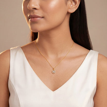 Gold Celeste Circle Lab Grown Diamond Pendant
