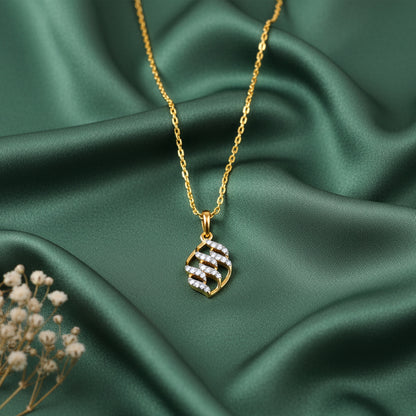 Gold Auric Edge Lab Grown Diamond Pendant