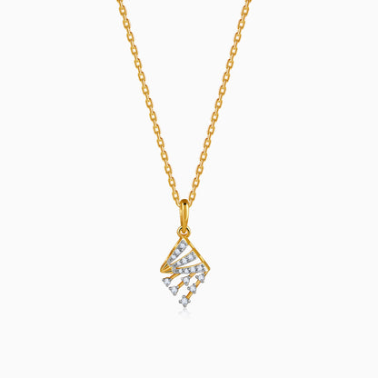 Gold Zyra Motif Lab Grown Diamond Pendant