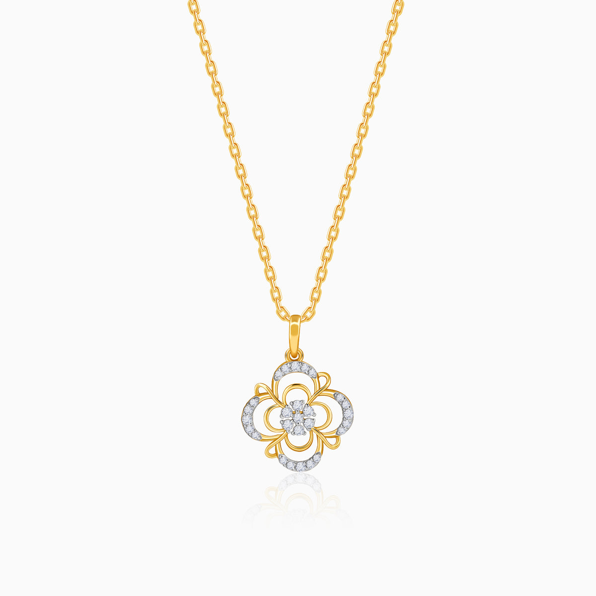 Gold Blossom Twist Lab Grown Diamond