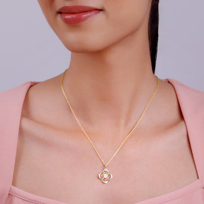 Gold Blossom Twist Lab Grown Diamond