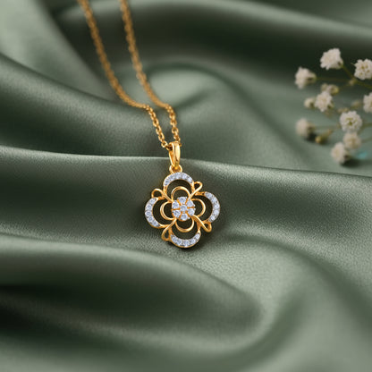 Gold Blossom Twist Lab Grown Diamond