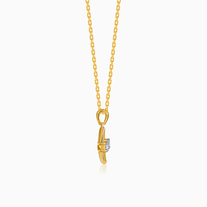 Gold Marquise Gleam Lab Grown Diamond Pendant