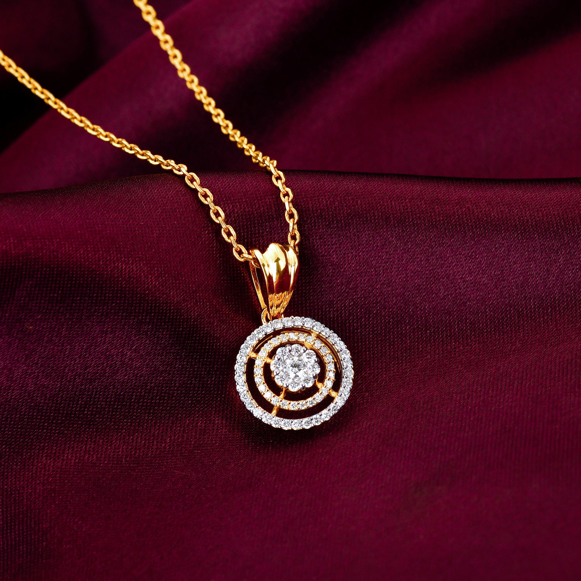 Gold Enchanting Moon Diamond Pendant – GIVA Jewellery