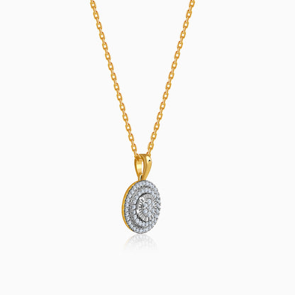 Gold Flora Gleam Lab Grown Diamond Pendant