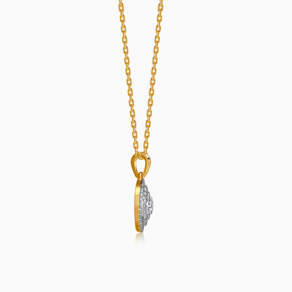 Gold Flora Gleam Lab Grown Diamond Pendant